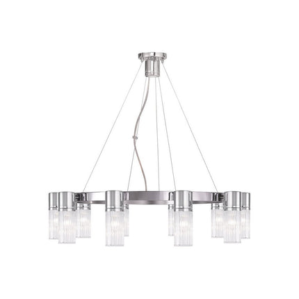 Ten Light Dimmable Chandelier With Shades