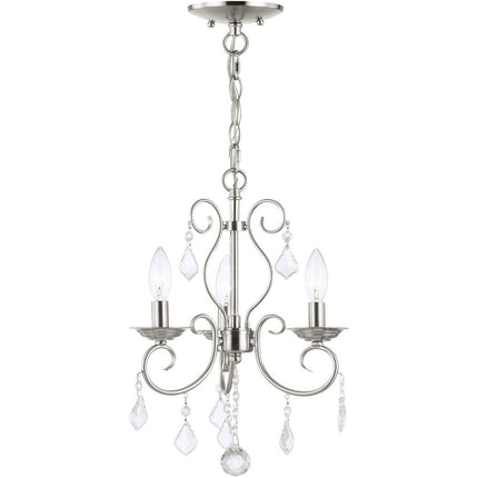Three Light Dimmable Chandelier With Shades
