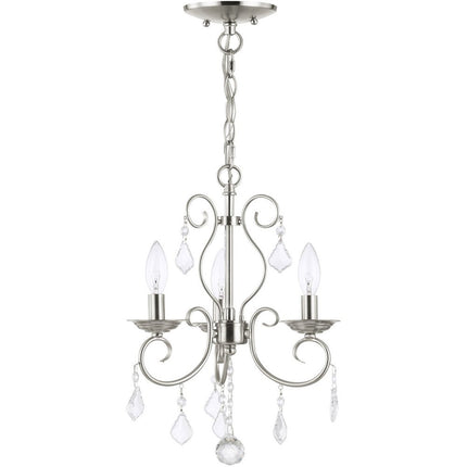 Three Light Dimmable Chandelier With Shades