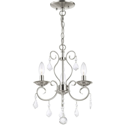 Three Light Dimmable Chandelier With Shades