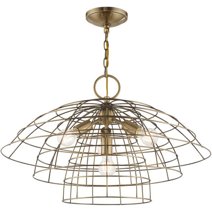 Four Light Dimmable Chandelier With Shades