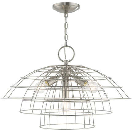 Four Light Dimmable Chandelier With Shades