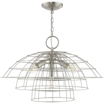 Four Light Dimmable Chandelier With Shades
