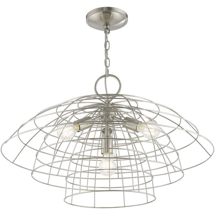 Four Light Dimmable Chandelier With Shades
