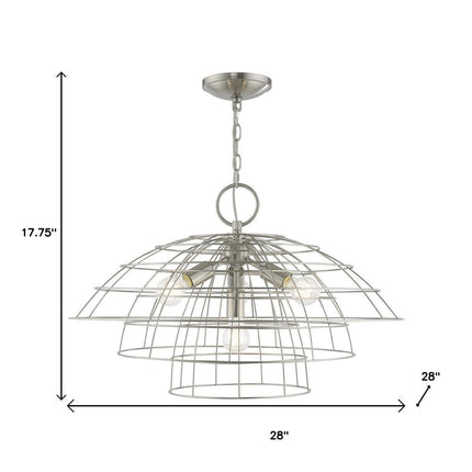 Four Light Dimmable Chandelier With Shades