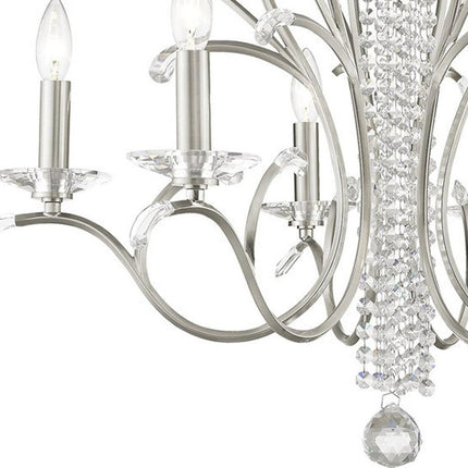 Six Light Dimmable Chandelier With Shades