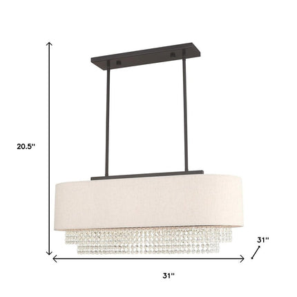 Three Light Dimmable Chandelier With Shades