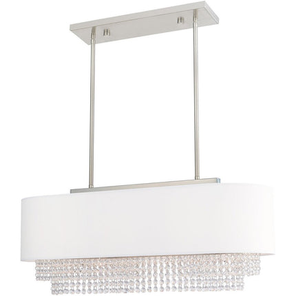 Three Light Dimmable Chandelier With Shades