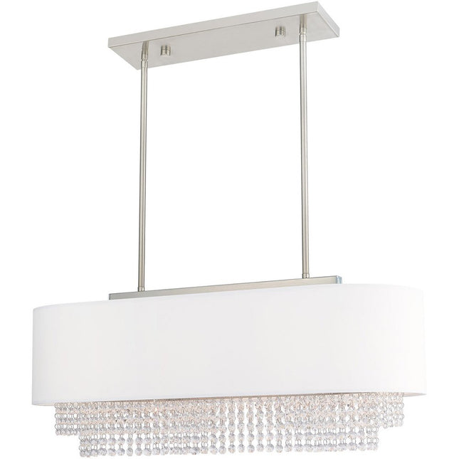 Three Light Dimmable Chandelier With Shades