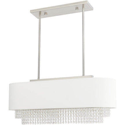 Three Light Dimmable Chandelier With Shades