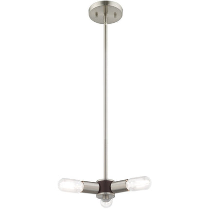 Three Light Dimmable Chandelier With Shades