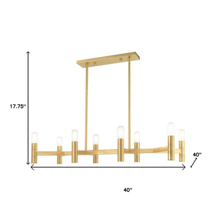 Eight Light Dimmable Chandelier With Shades