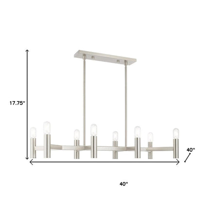 Eight Light Dimmable Chandelier With Shades