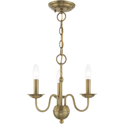 Three Light Dimmable Chandelier With Shades