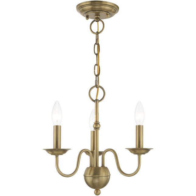 Three Light Dimmable Chandelier With Shades