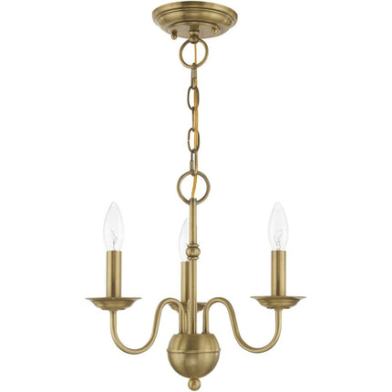 Three Light Dimmable Chandelier With Shades