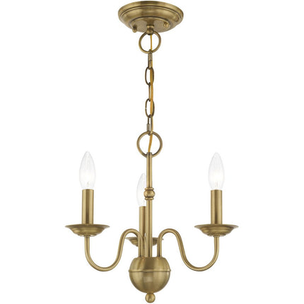 Three Light Dimmable Chandelier With Shades