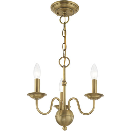 Three Light Dimmable Chandelier With Shades
