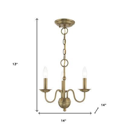 Three Light Dimmable Chandelier With Shades
