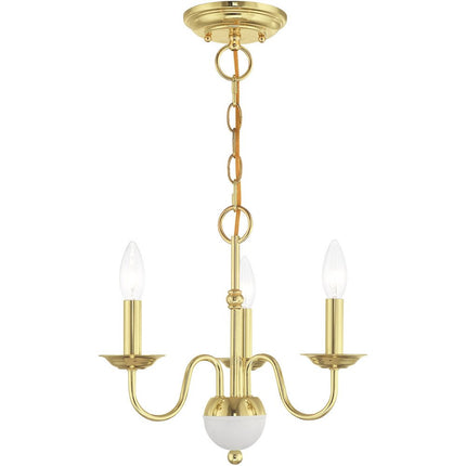 Three Light Dimmable Chandelier With Shades