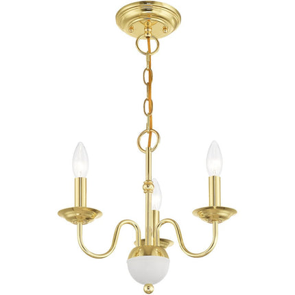 Three Light Dimmable Chandelier With Shades
