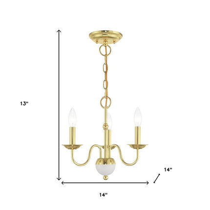 Three Light Dimmable Chandelier With Shades