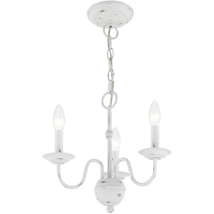 Three Light Dimmable Chandelier With Shades