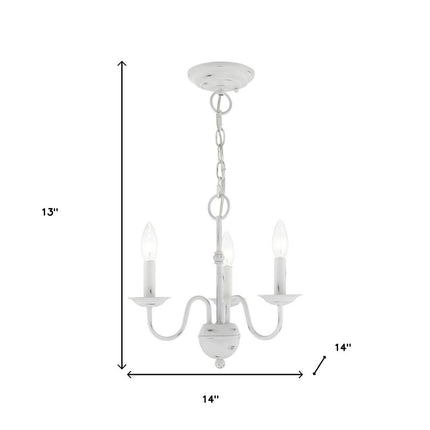 Three Light Dimmable Chandelier With Shades