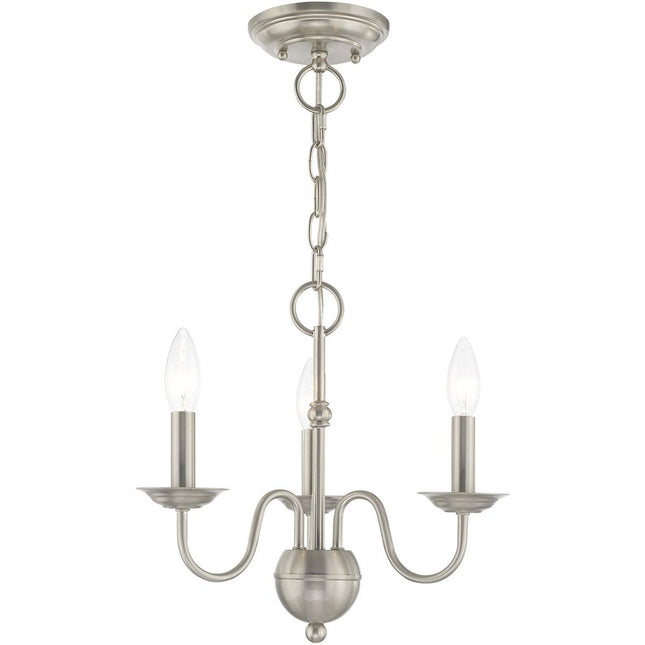 Three Light Dimmable Chandelier With Shades