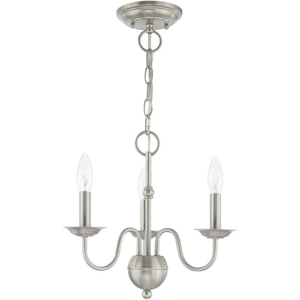 Three Light Dimmable Chandelier With Shades