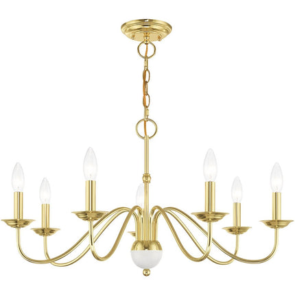 Seven Light Dimmable Chandelier With Shades