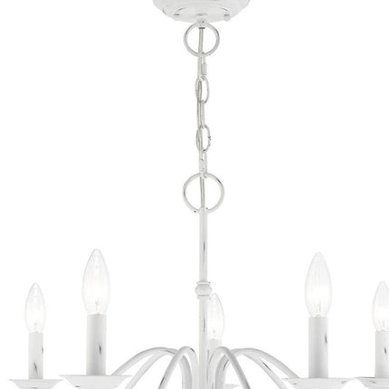 Seven Light Dimmable Chandelier With Shades