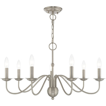 Seven Light Dimmable Chandelier With Shades