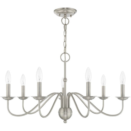 Seven Light Dimmable Chandelier With Shades
