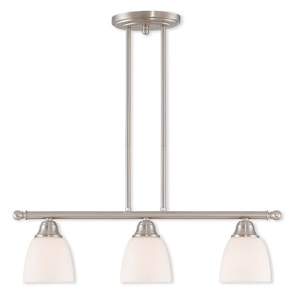 Three Light Dimmable Chandelier With Shades