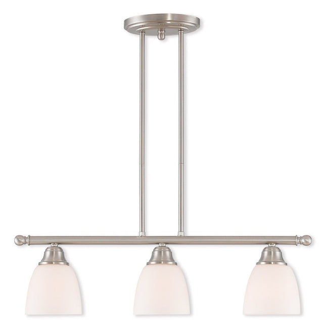 Three Light Dimmable Chandelier With Shades