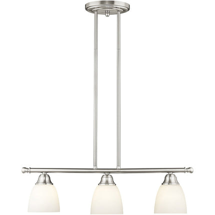 Three Light Dimmable Chandelier With Shades