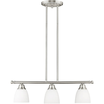 Three Light Dimmable Chandelier With Shades