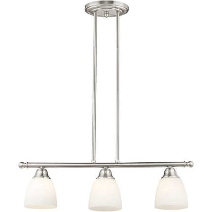 Three Light Dimmable Chandelier With Shades