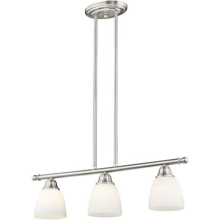 Three Light Dimmable Chandelier With Shades