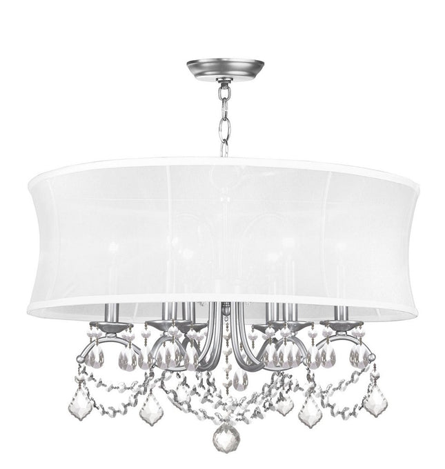 Six Light Dimmable Chandelier With Shades