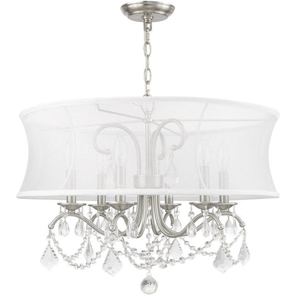 Six Light Dimmable Chandelier With Shades