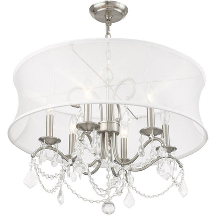 Six Light Dimmable Chandelier With Shades