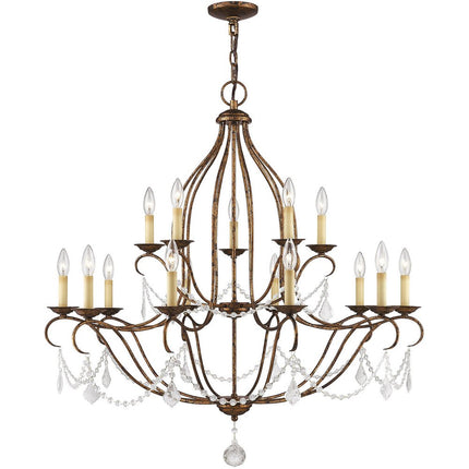Multi Light Dimmable Chandelier With Shades