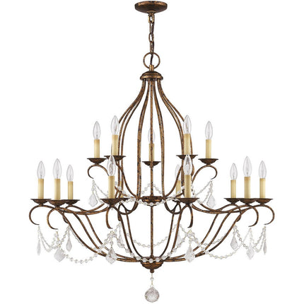 Multi Light Dimmable Chandelier With Shades