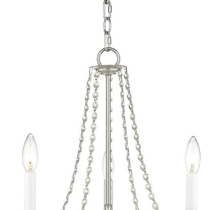 Five Light Dimmable Chandelier With Shades