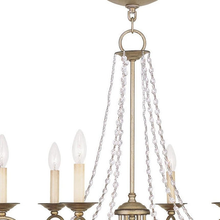 Six Light Dimmable Chandelier With Shades
