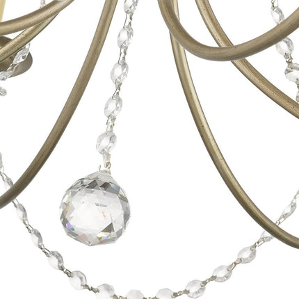 Six Light Dimmable Chandelier With Shades