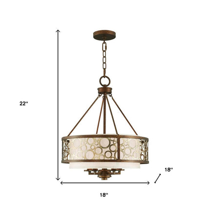 Five Light Dimmable Chandelier With Shades