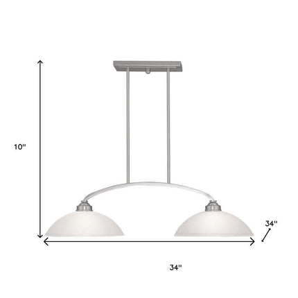 Two Light Dimmable Chandelier With Shades
